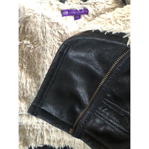 5–6Y Marks & Spencer Faux Fur & Leather Cropped Jacket - Picture 11 of 11